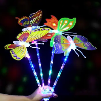 LED Butterfly Sticks - Shining Wand for Kids' Festivals