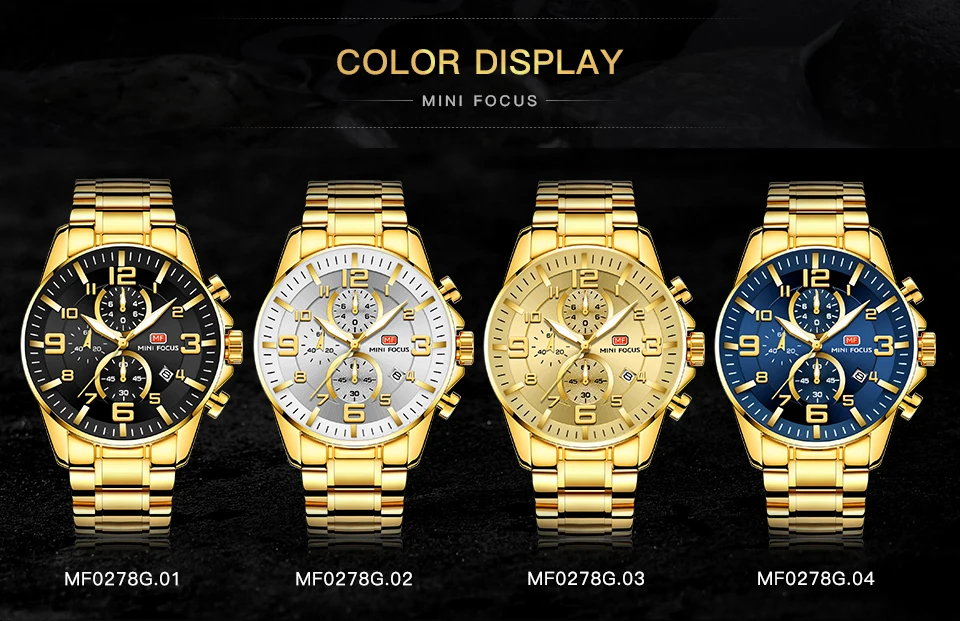 Cheap Price for Mini Focus MF0278G Luxury Brands Men Quartz Watches with Own Logo Quality Steel Waterproof Luminous Watch Men