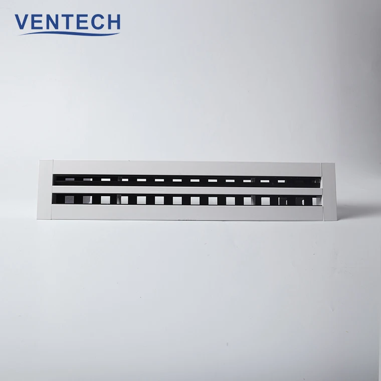 Modern design ceiling mounted linear slot air vent diffuser with 8" plenum box
