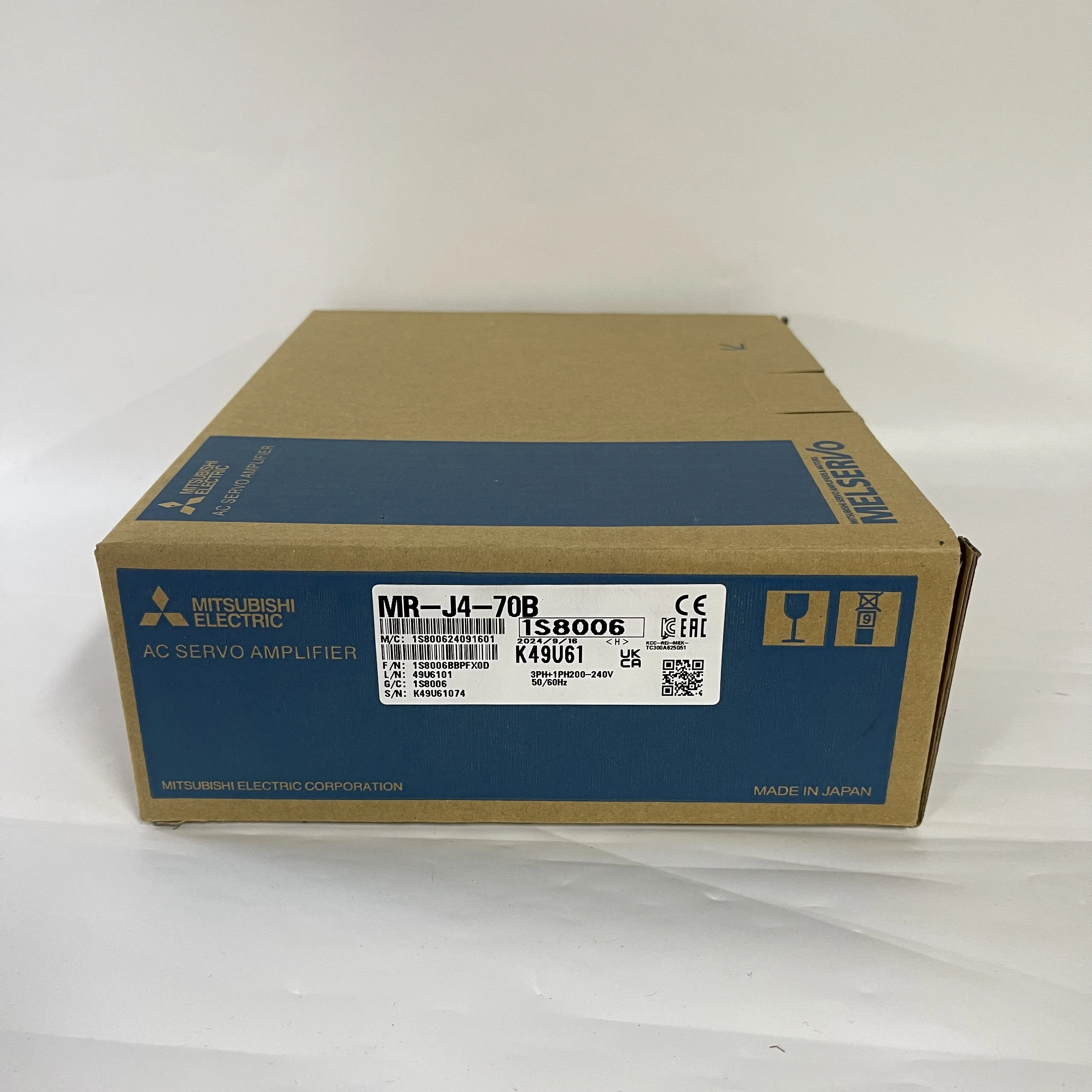 MITSUBISHI AC Servo Amplifier MR-J4-70B MITSUBISHI AC Servo Amplifier MR-J4-70B