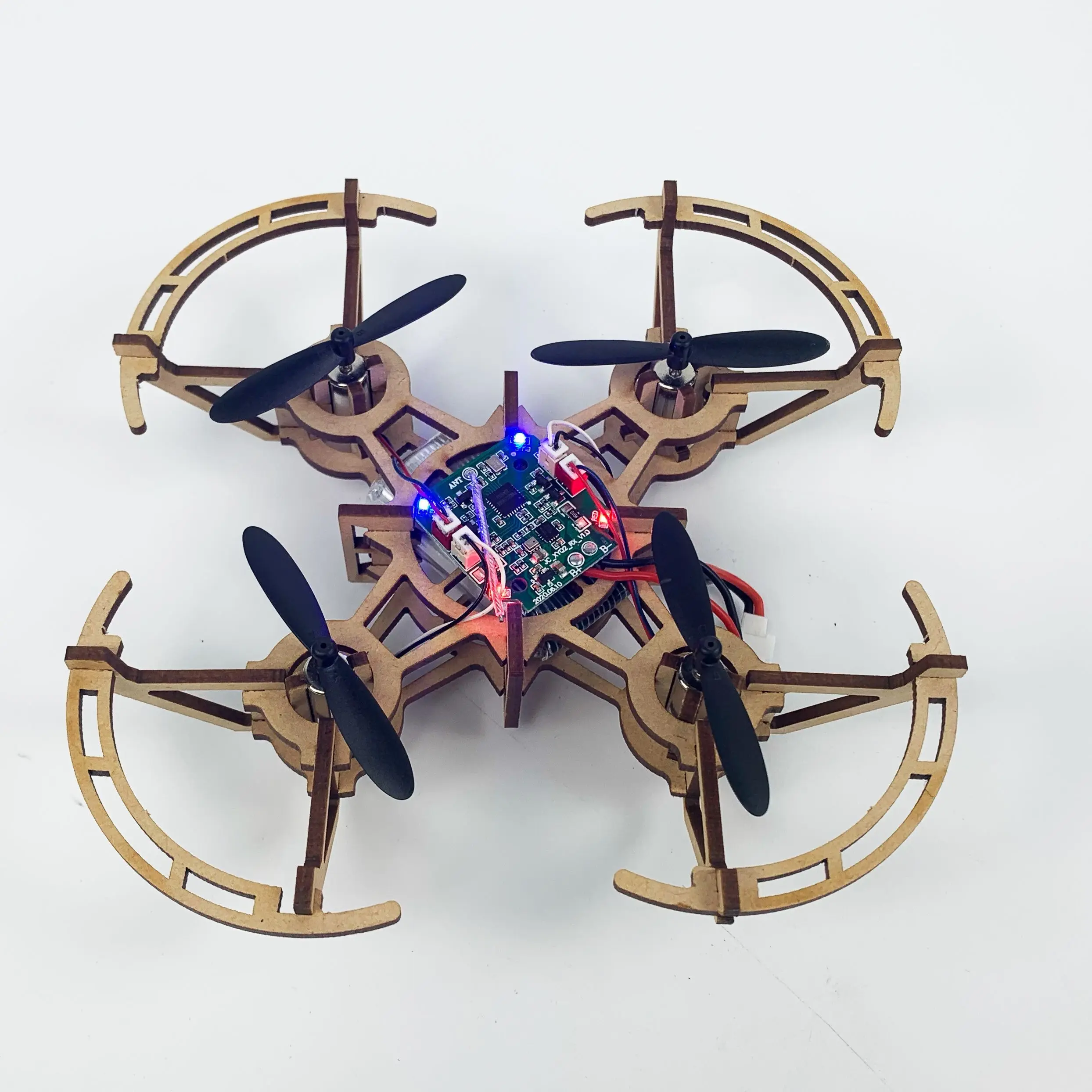 DIY деревянный Дрон Квадрокоптер сборные дроны креативная Игрушка Обучение для преподавания детей