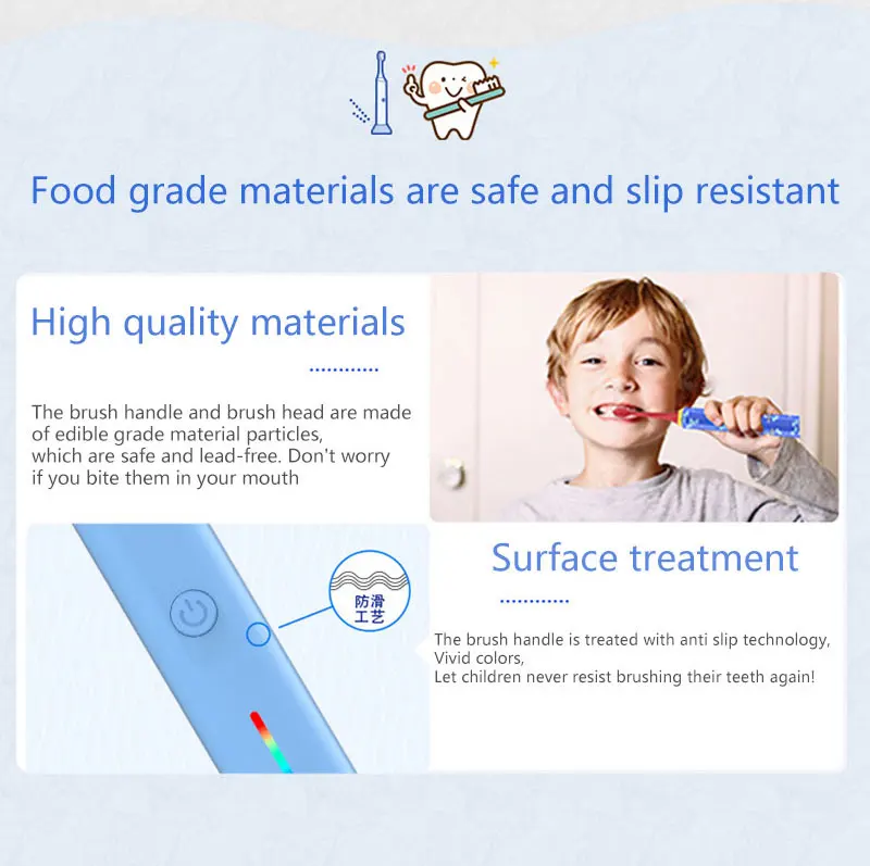 Children Electric Toothbrush 5 Year Old Child Electric Toothbrush Portable Waterproof IPx7 Sonic Electric Toothbrush For Kid factory