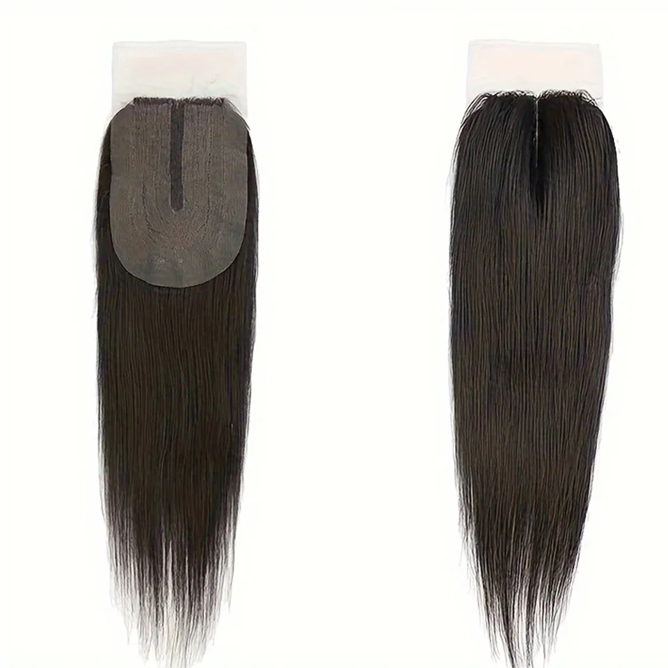 Gerade Spitze Verschluss 100% Echthaar T Teil Perücke Günstige brasilianische Remy natürliche Farbe_voghion.com