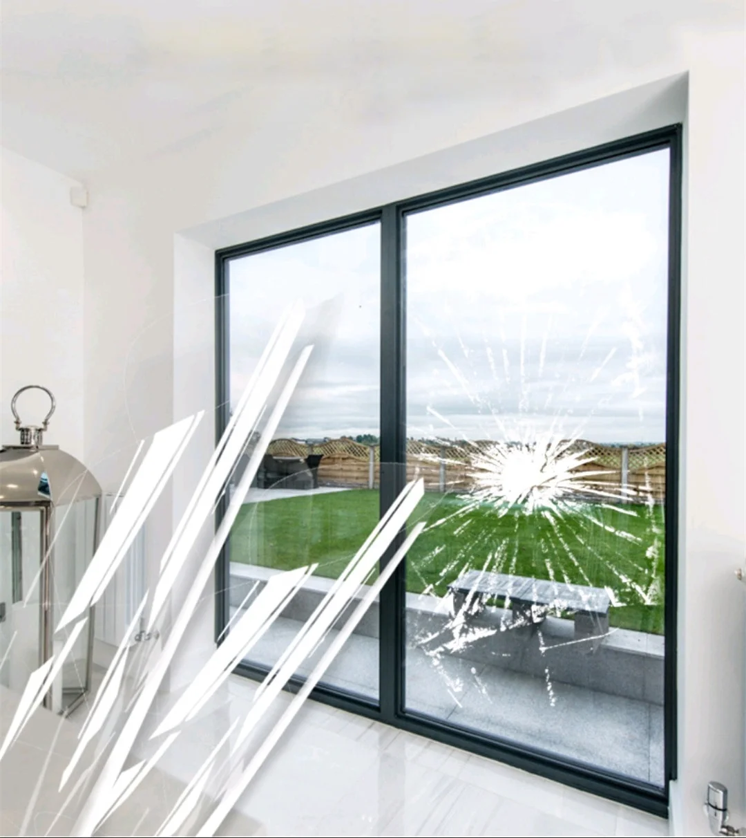 Защитная и безопасная пленка для окон, Противоударная защитная пленка из прозрачного стекла