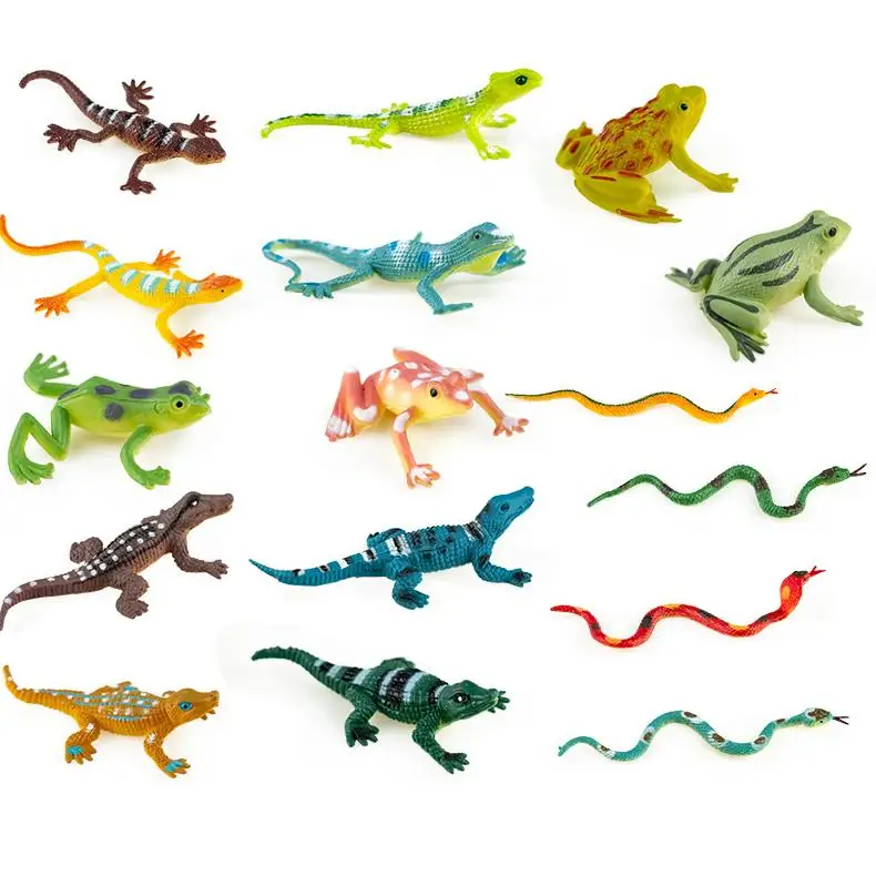 Dongmei Simulation Reptile Toy Model PVC Hollow Decoration Lizard Snake crocodile Color Change