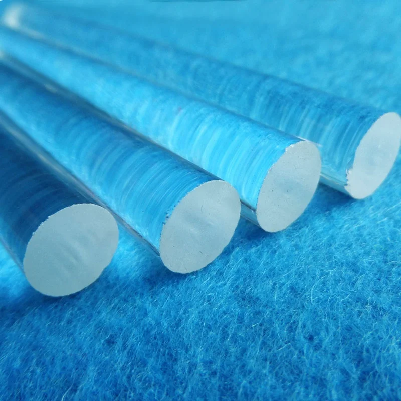 Transparent Quartz Glass Light Guide Rod Quartz Rods to Map Custom High-temperature Optical Fiber Rods