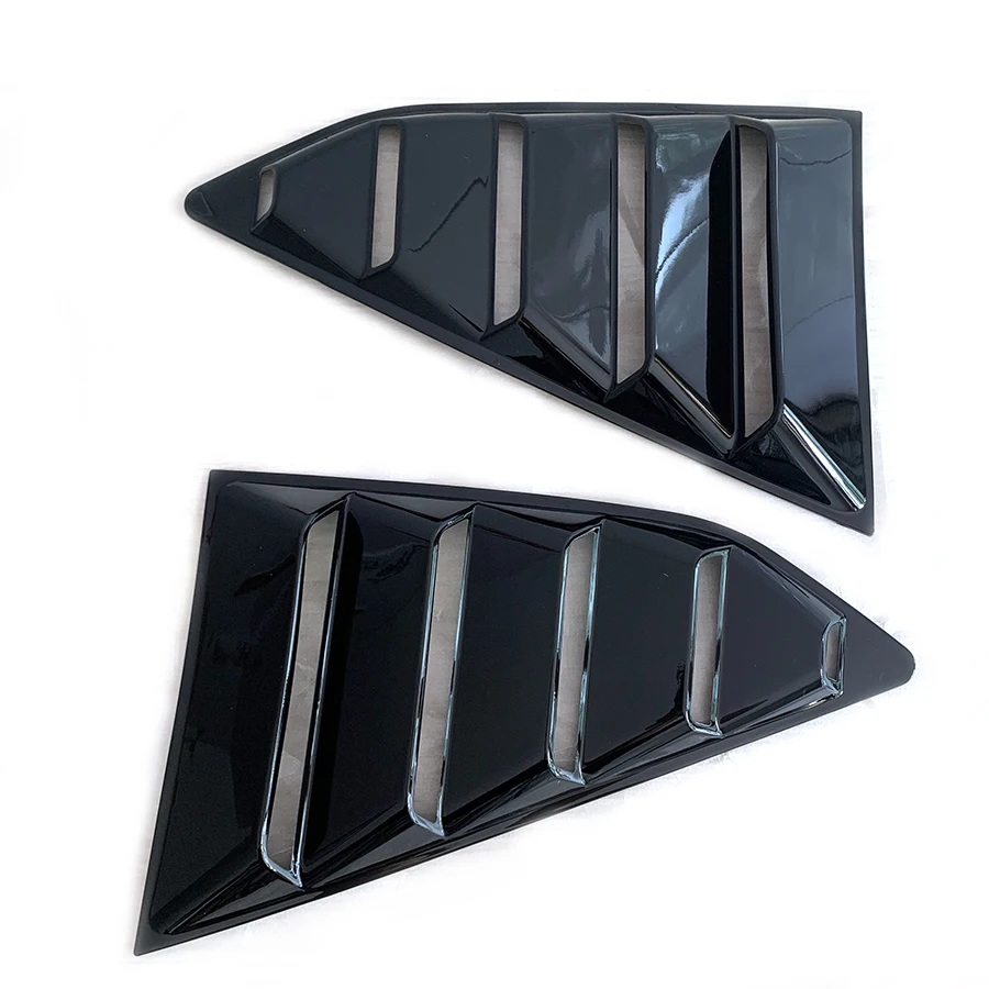 product glossy black window louvers quarter air vent cover trim fit for chevy camaro 2016   2022 2015 2017 2018 2019 2021-4