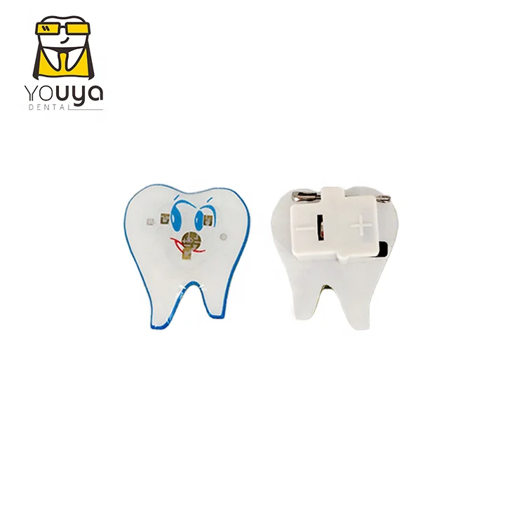 
Прямая продажа с фабрики, медицинская брошь в форме зуба, светодиодная брошь, броши для стоматолога 