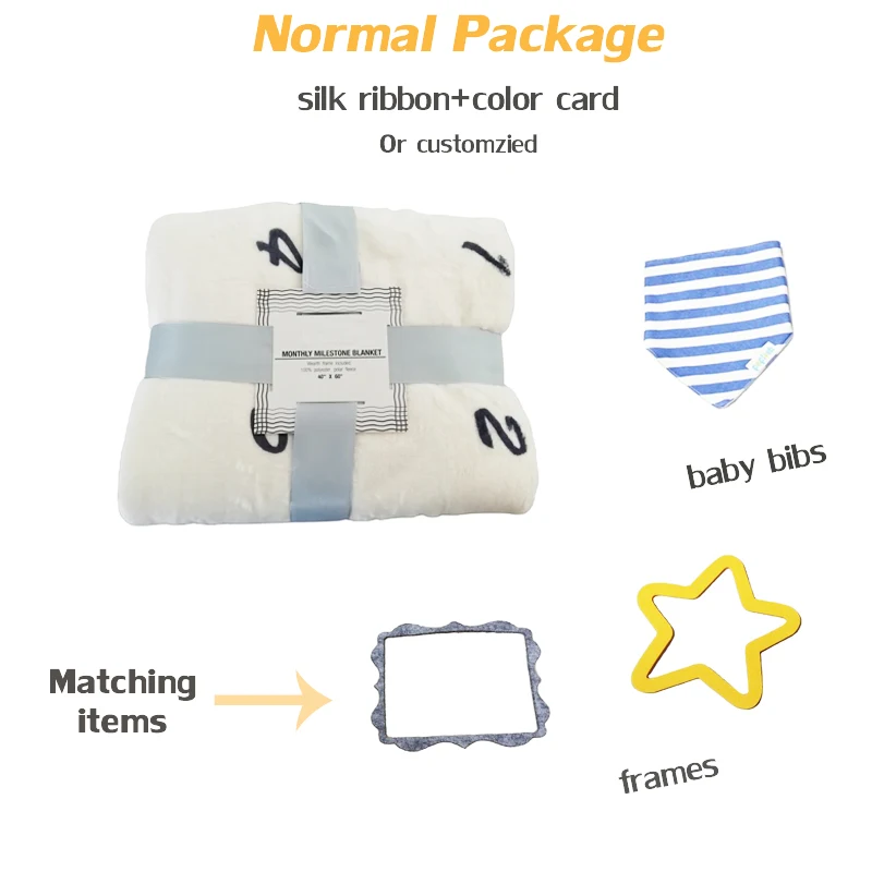 Newborn Baby Soft Photo Props Memory Monthly Milestone Blanket supplier