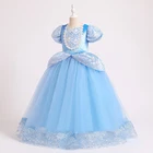Dress Girls Dresses For Evening 6-14 Years Flower Lace Dress Girls Clothes Princess Party Pageant Long Gown Kids Dresses For Girls Wedding Evening Clothing