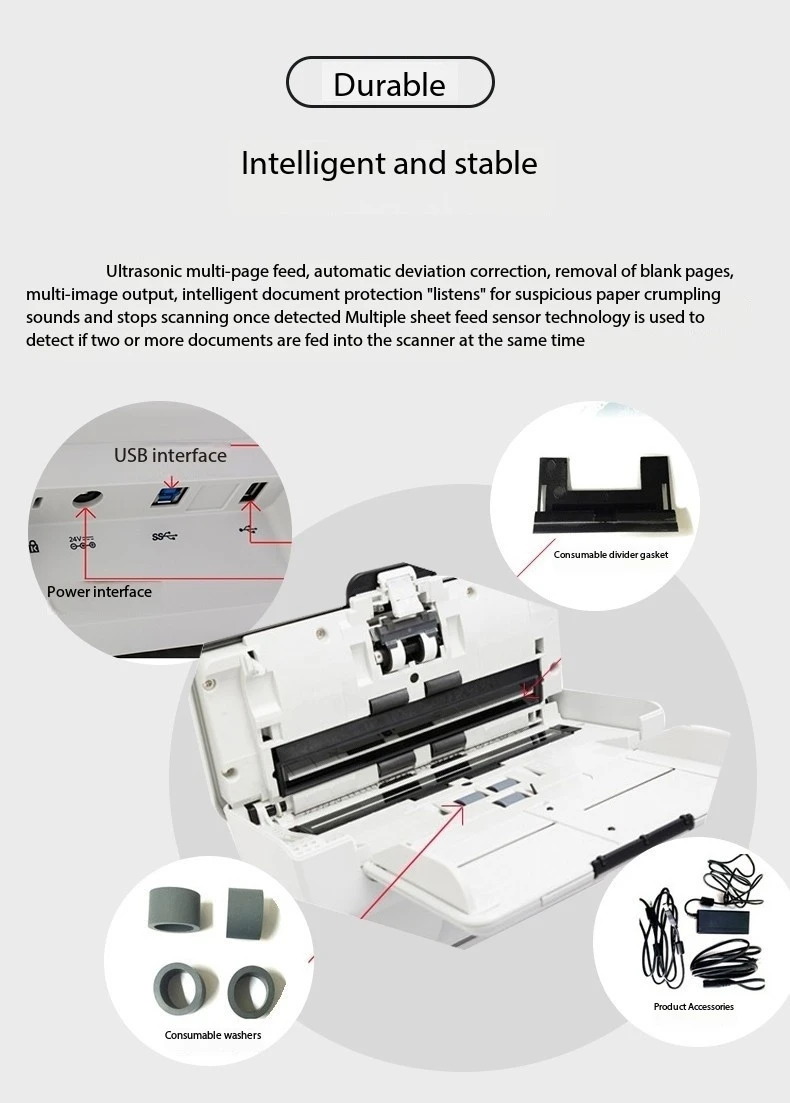 Wholesale S2040 A4 Document Scanner 600dpi Batch Scanning Book in Stock ...