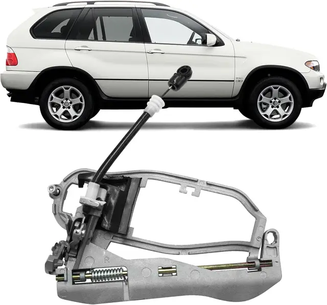 Front Left and Right Exterior Door Handle Frame Carriers 51218243615 Replacement for BMW X5 E53