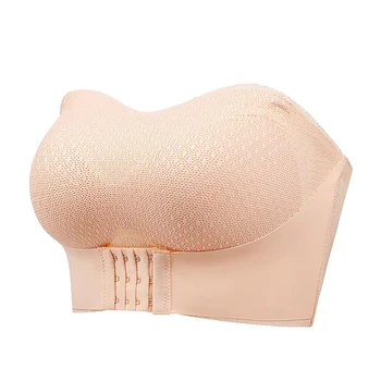 Sexy Push Up Bra Front Closure Strapless Underwear for Women Plus Size Invisible Brassiere Wireless Breathable Female Lingerie