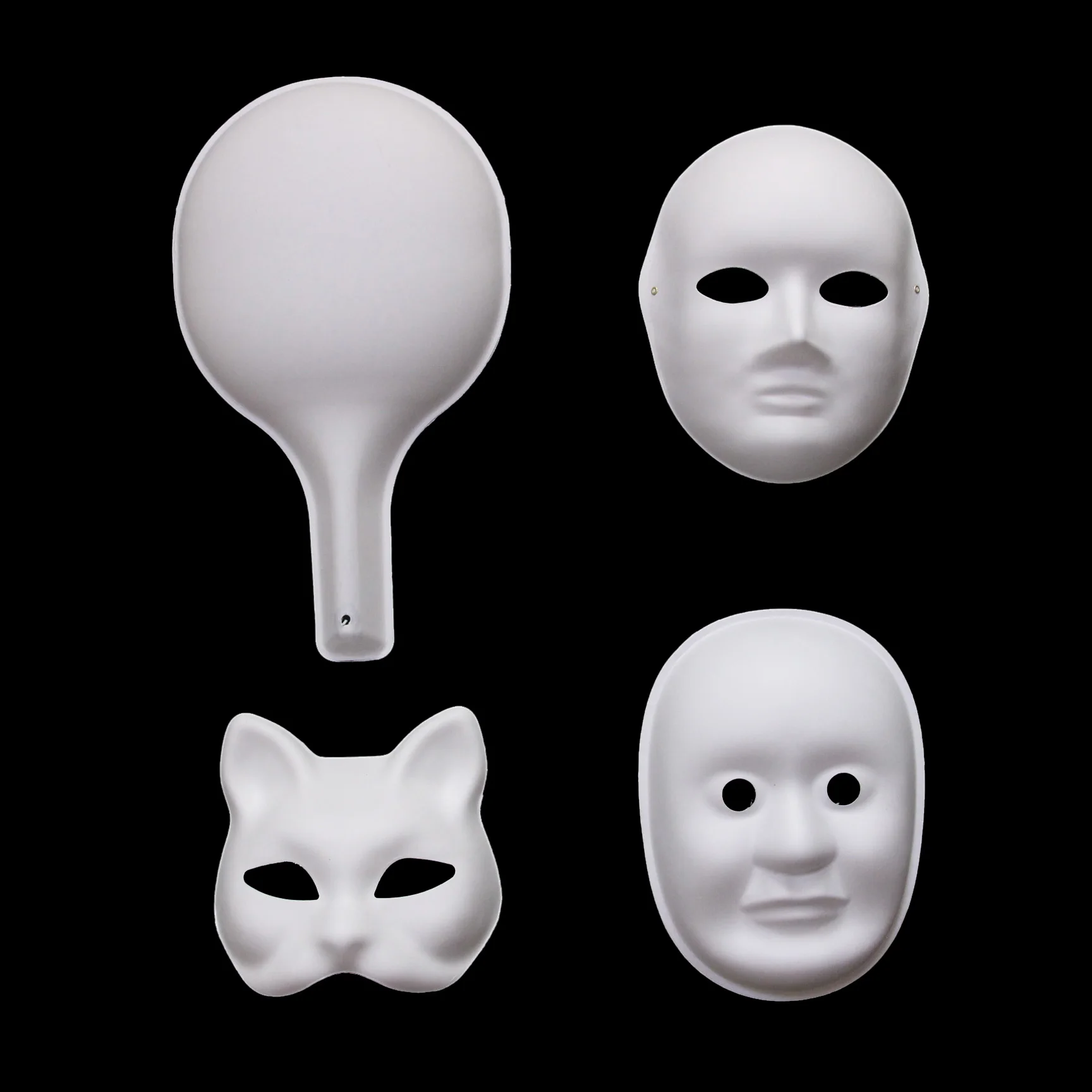 Pulp Mask Material Customizable White Molded Face Masks Animal Antique Easter Decoration ...