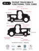 20-in-1 Pickup Truck Shape Card Tool ( Can Opener)