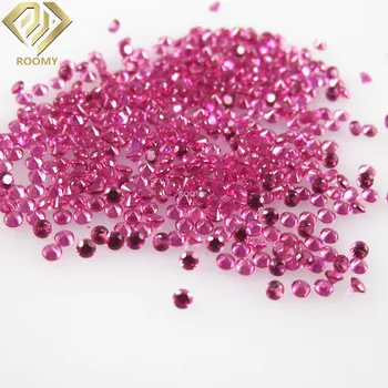 loose synthetic round ruby 1.3mm gemstones