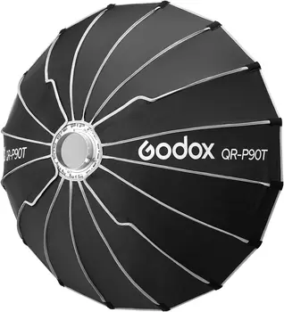 Godox QR-P90T 35.4" Quick Release Parabolic Softbox Bowen Mount Studio Flash Speedlite