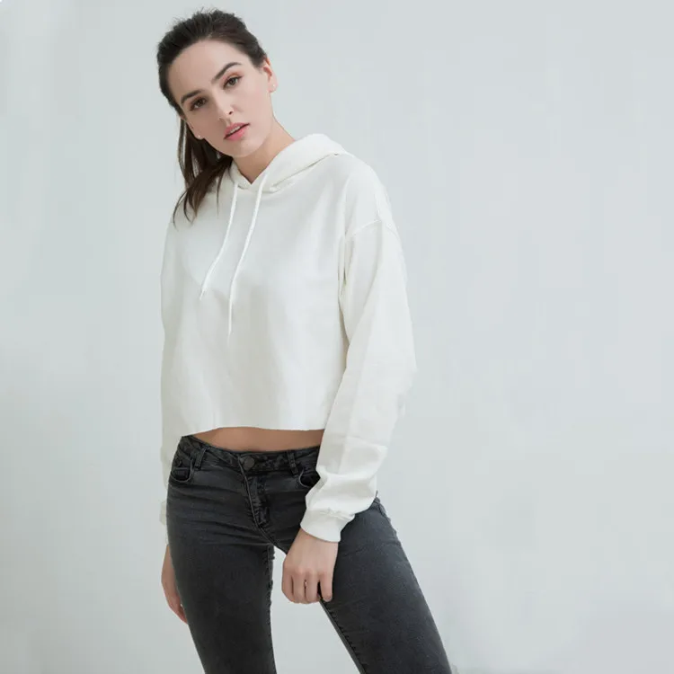 Crop Top Sudaderas Cortas Con Capucha Para Mujer Sudadera Cropped