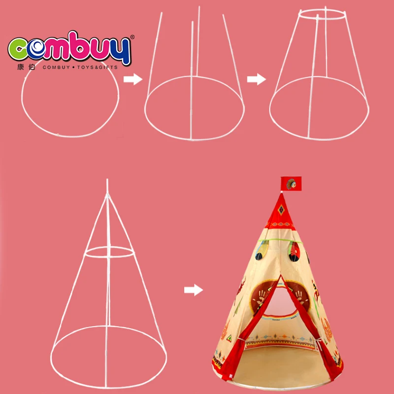 Cartoon Indoor Balls Set Toys Kids Play Teepee Indian Tent
