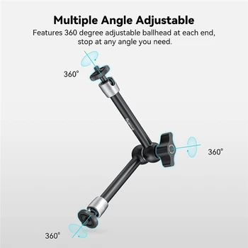 SmallRig 9.8 Inch Adjustable Articulating Magic Arm with Both 1/4" Thread Screw for LCD Monitor/LED Lights - 2066B detail image