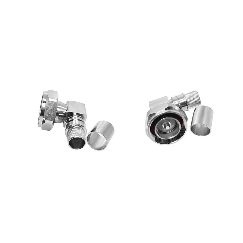 Manufacturer 7/16 DIN Male Plug 90 Degrees L29 Rf Coaxial for LMR600 Cable Solderless/ Solder RF Coax Coaxial Connector in Stock