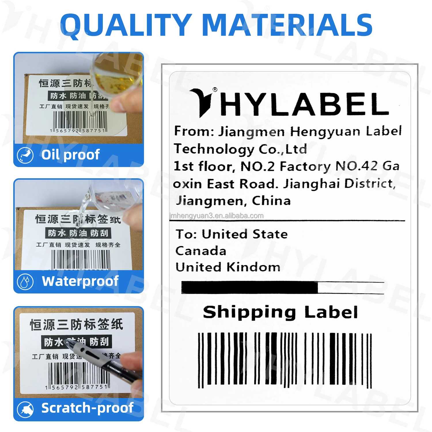 Waterproof Thermal Sticker 4x3 Label Direct Thermal Packaging Label ...