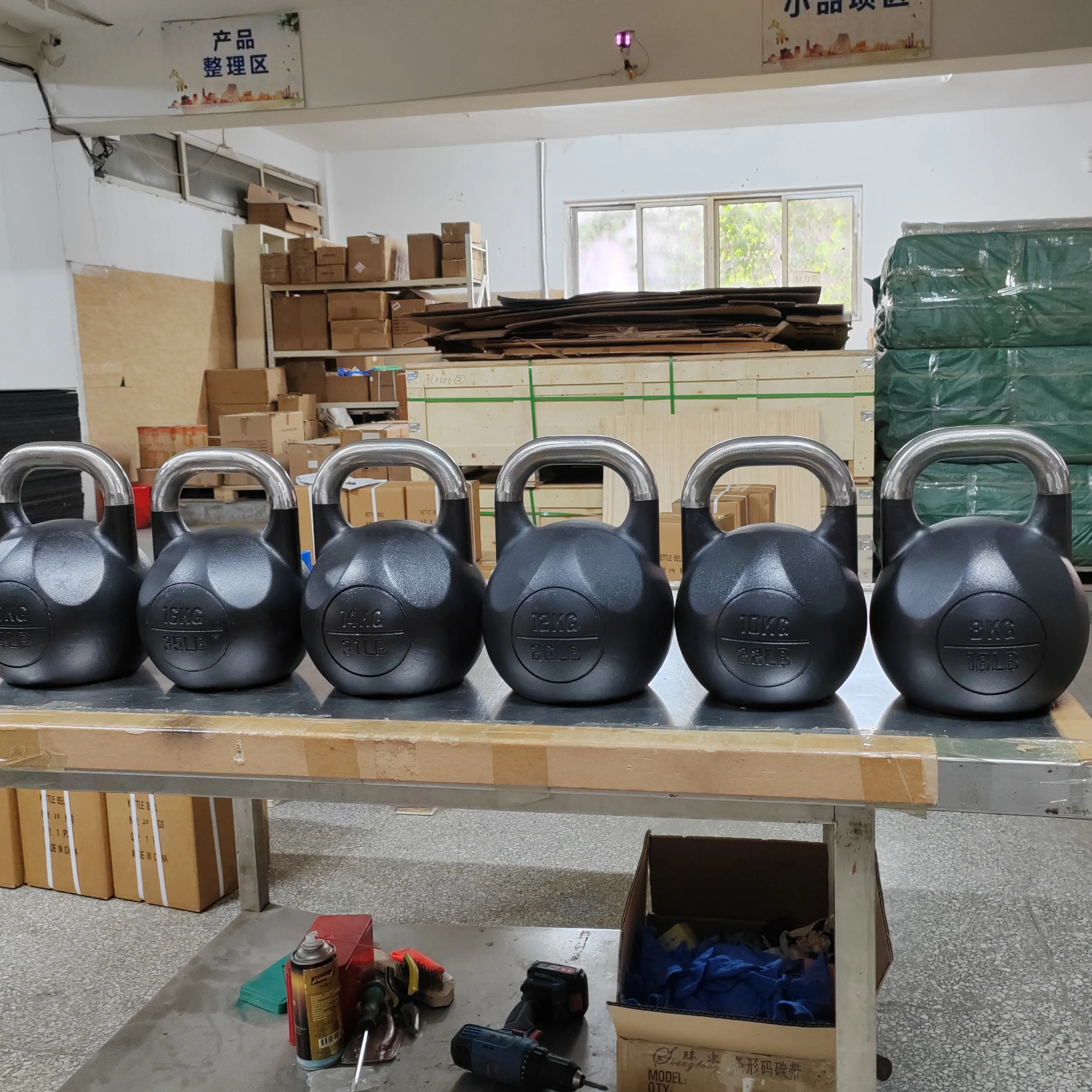 Wholesale Kettle Bell Adjustable Cast Iron Kg Lbs Fitness Competition