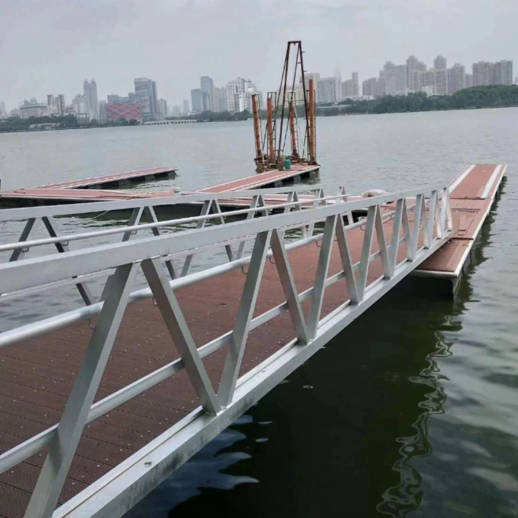 Metal Floating Ramp Floating Pontoon Dock Aluminium Gangway Ramp Marina Walkway Ladder ...