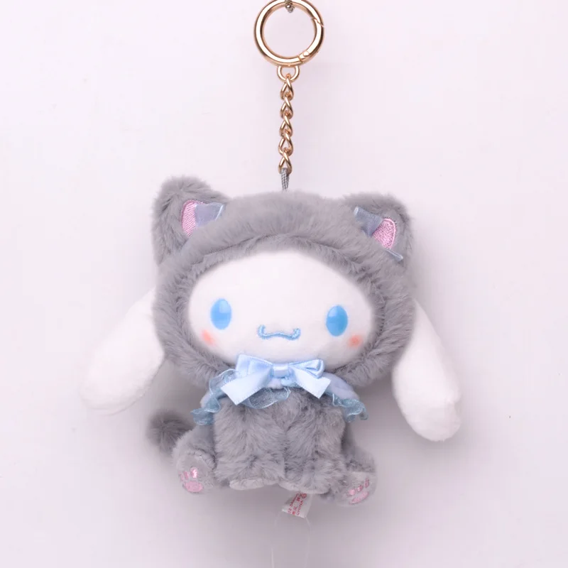 Sanrio Cute Anime Cat Plush Keychains Cartoon Plush Cat Pendant Figure ...