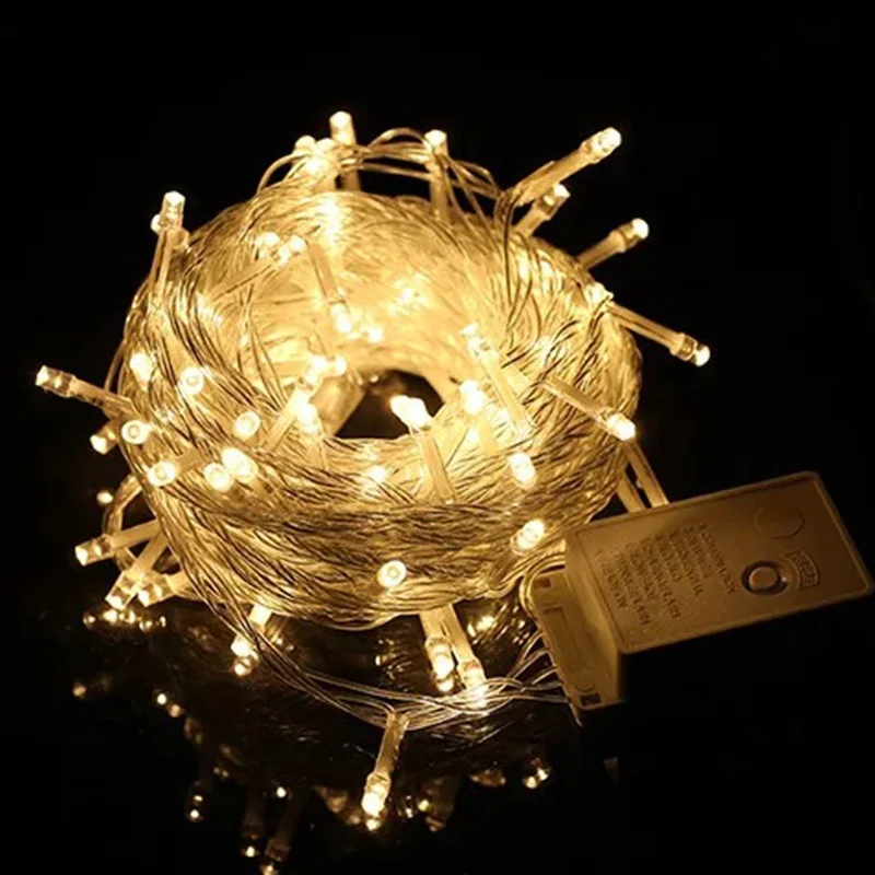 Holiday Wedding Party Garden Home Decor Christmas 110V 220V Fairies 10M Outdoor Garden Battery Operated Led String Fairy Light