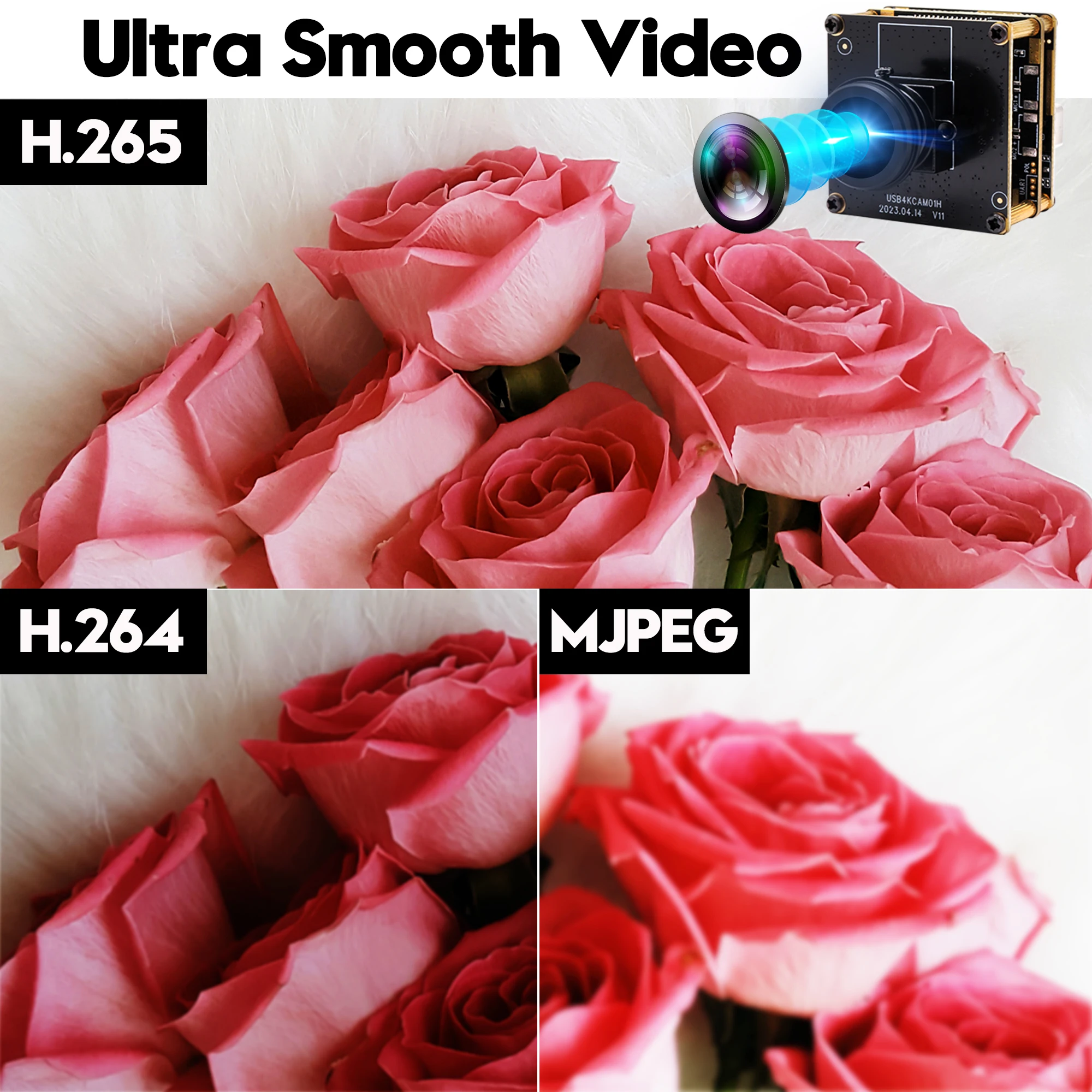 ELP 4K HD MI Módulo de cámara USB de 180 grados IMX415