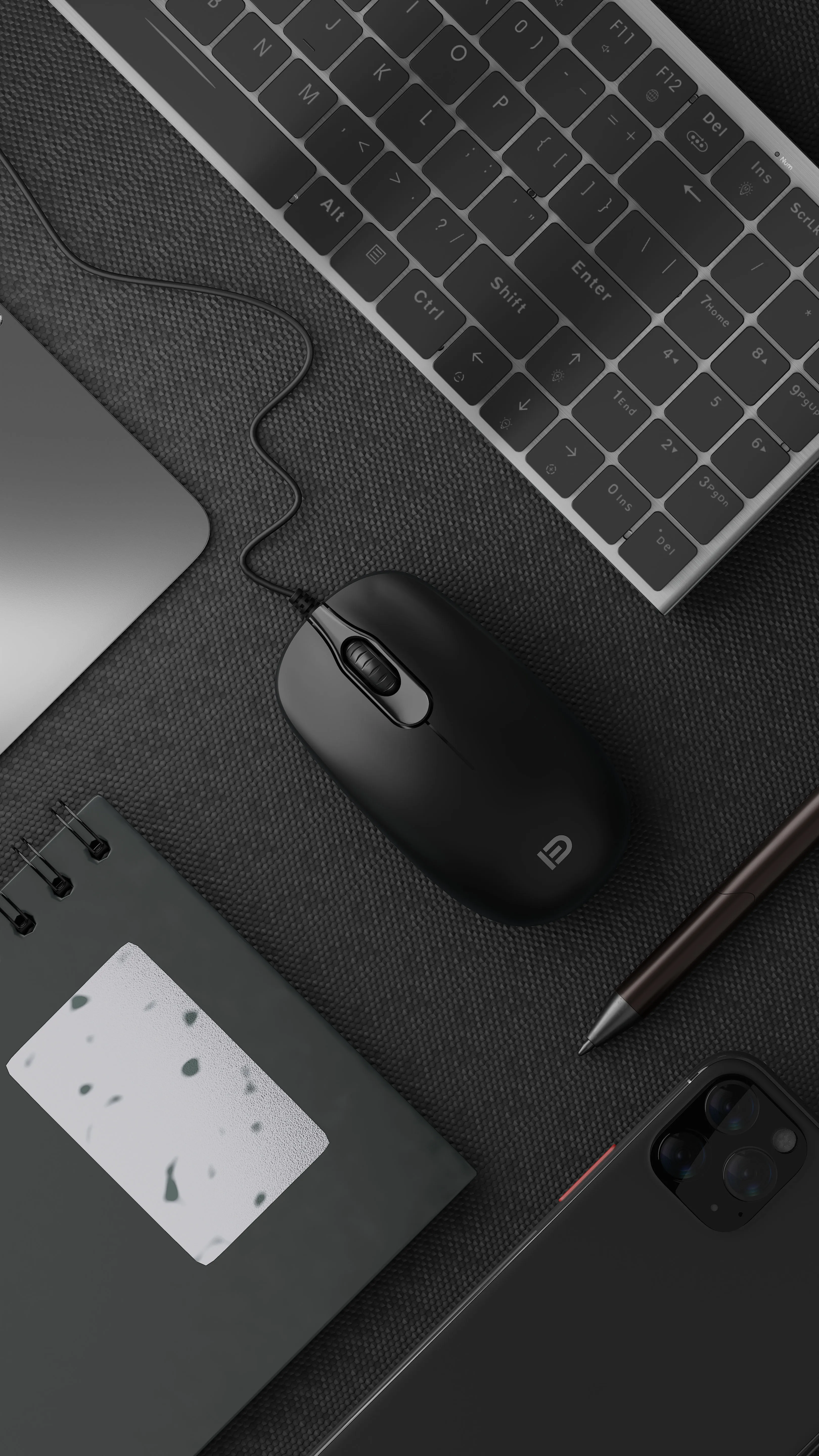 FD 3800N Backlit Wired USB Computer Mouse 3-Button Responsive and Precise with Scrolling Tracking for Desktops Single Black