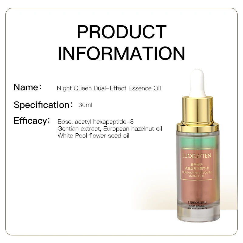 Private Label Anti Wrinkle and Whitening Dual Effect Essential Oil Face Lift Serum Whitening Face Serum for Face Care