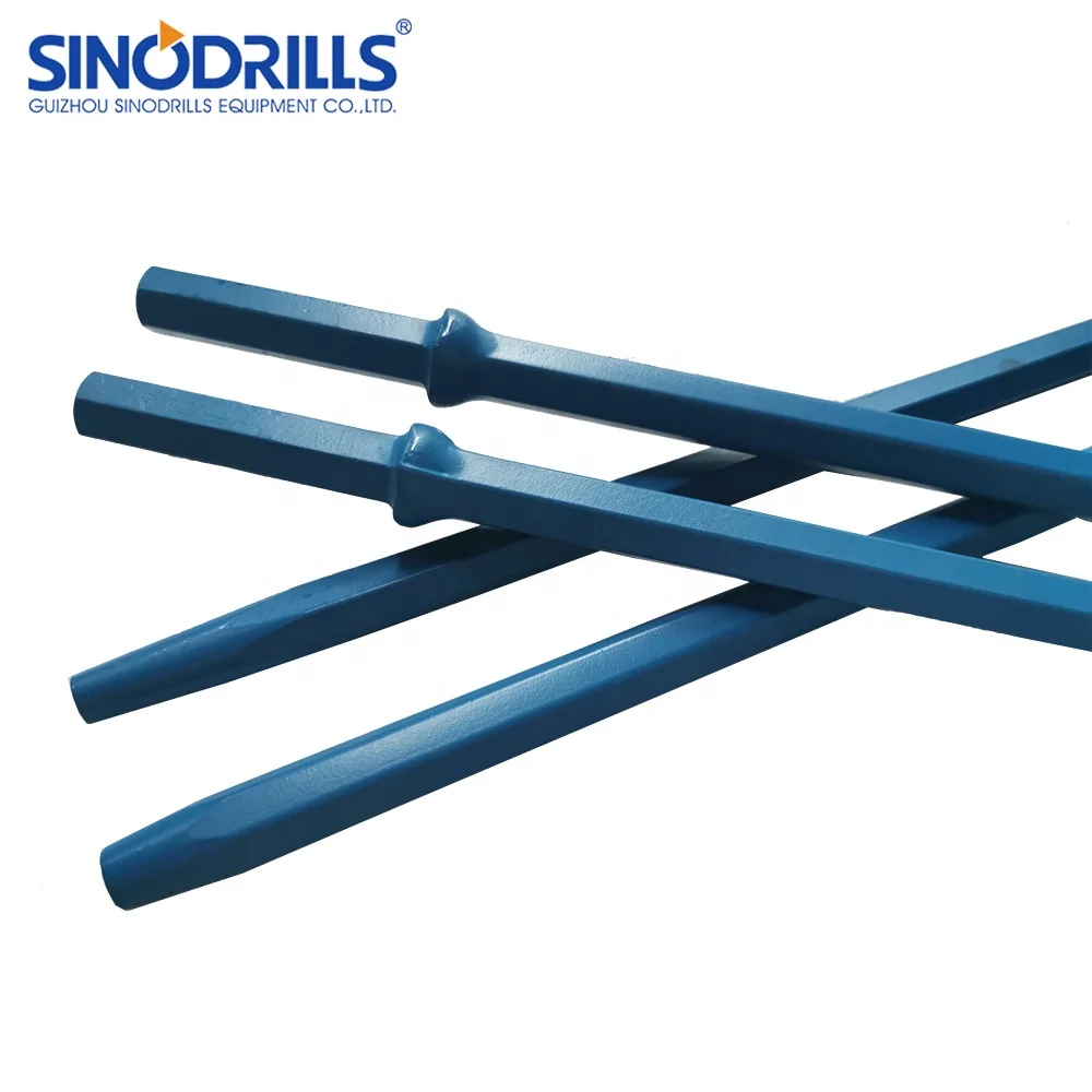 SINODRILLS Multi Function 11 Degree 4ft 8ft Tapered Mining Drill Rod for Small Hole Drilling