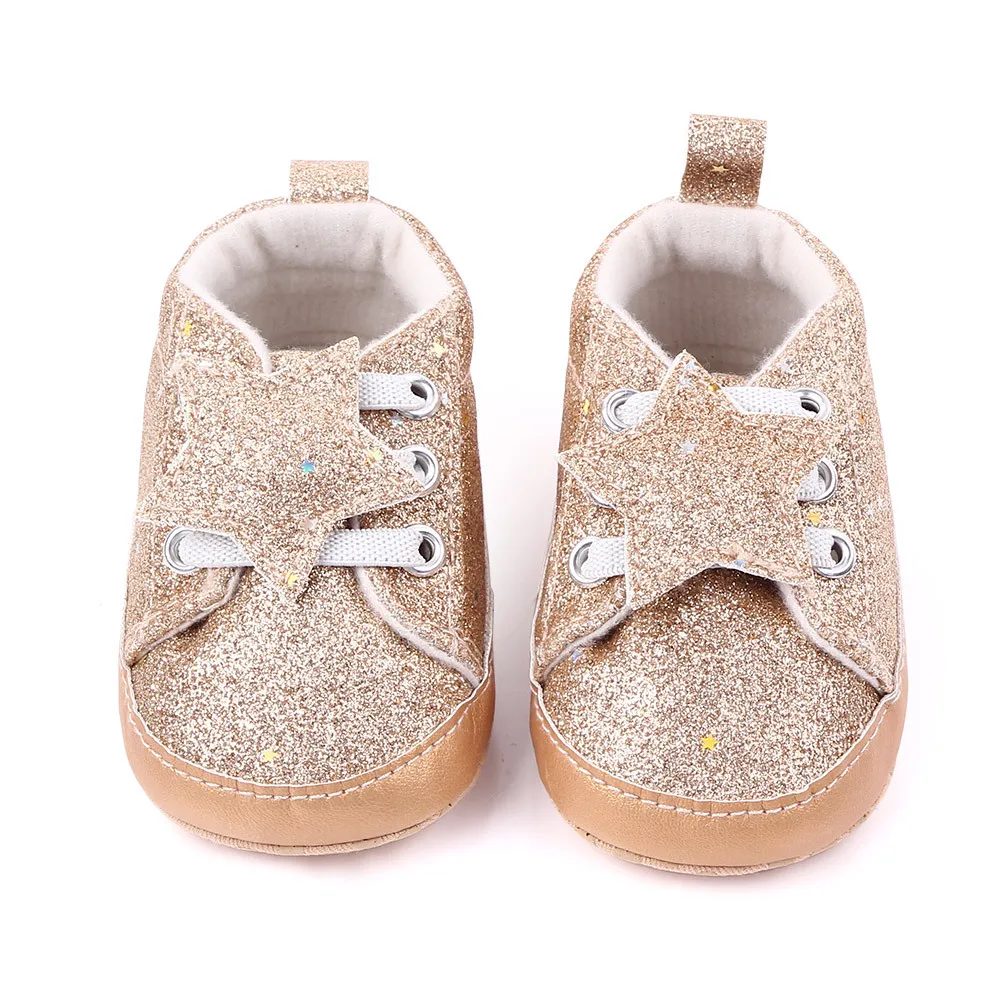 gold sequin baby shoes