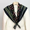 90-style coréen petit floral noir-90cm