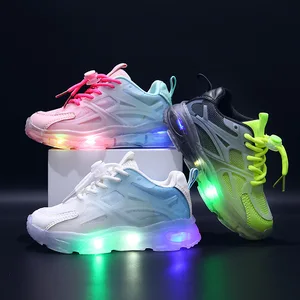 Children Sport Kids Mesh Breathable Casual Sneakers Boys and Girls Kids' Sneakers Light Shoes for Kids Led