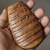 Bamboo root wrapped in silver lacquer