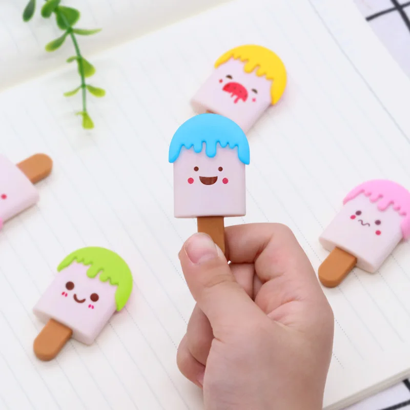 Супер милый ластик для мороженого Топпер канцелярские принадлежности студентов забавные школьные с