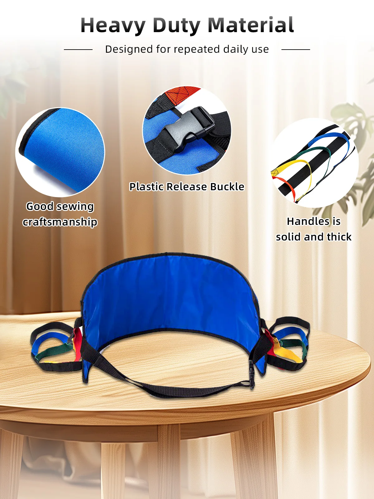 Wholesale Safety Gait Assist Device Fabric Transfer Gait Belt for Elde - product detail 1