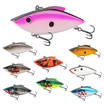 Cheery 65mm 75mm Bionic Vibs Double Hook Crankbait Reflective ABS Hard Lure Fishing for Perch Snapper Tilapia Bream River Stream – Hard Lure – view 2