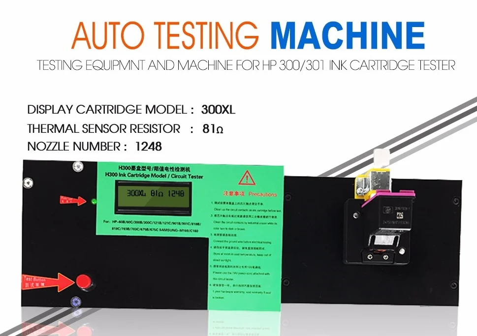 Hicor Multifunction Easy to Use Ink Cartridge Tester to test 301 61 678 650 662 46 122 704 Ink Cartridges for Hp