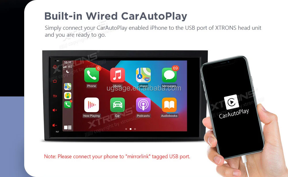 Xtrons 8" Android Auto Radio Car Video Player For Audi A4 B6 B7 S4 Rs4