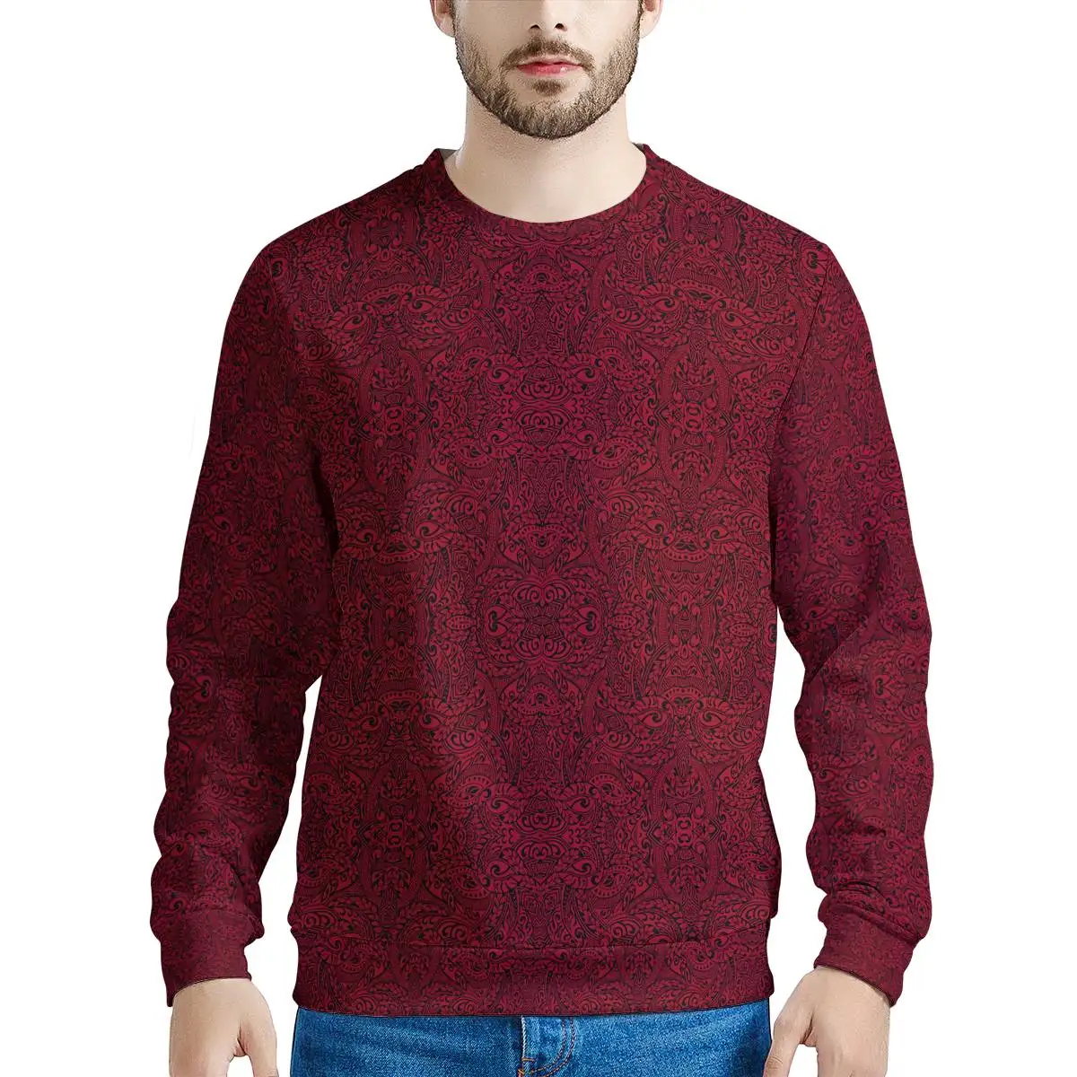 native print sweaters