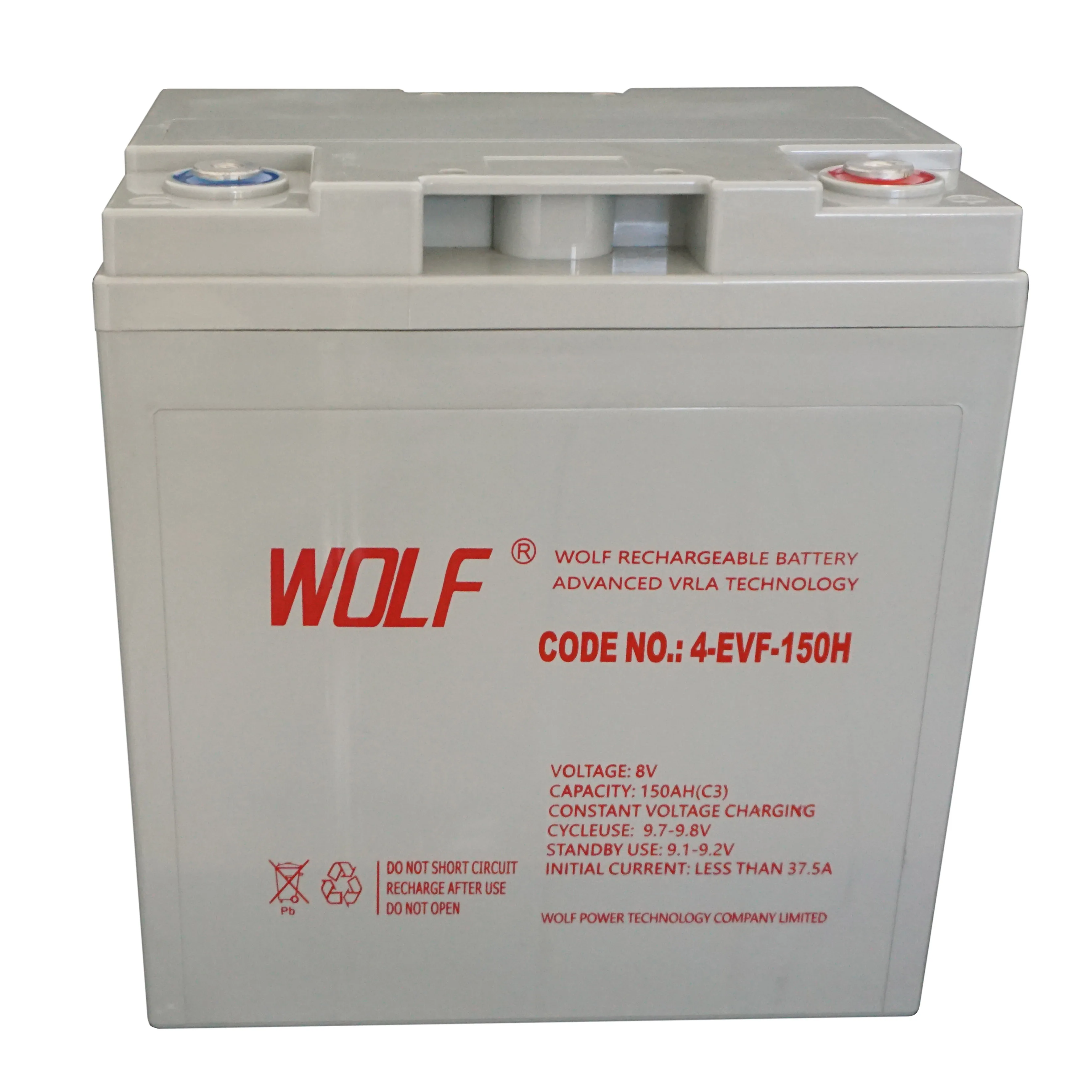 8V 150Ah Deep Cycle Power GEL Lead Acid Battery for Golf Cart Sealed & Maintenance-Free
