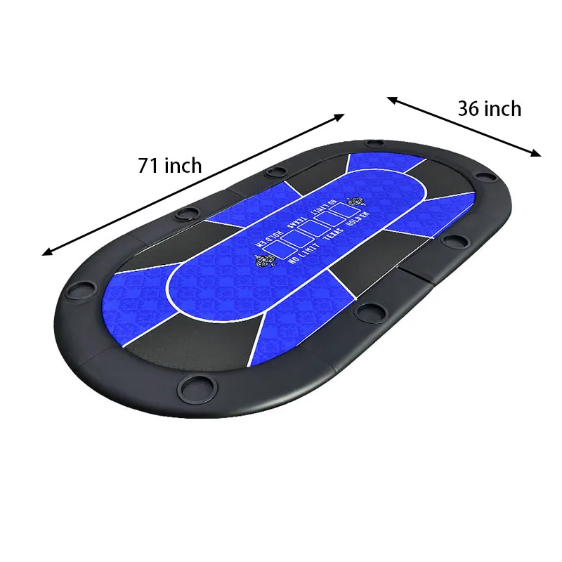 Складной Игровой Стол Техасский для покера с мягкой направляющей 10 игроков покерный стол футляром 85*42