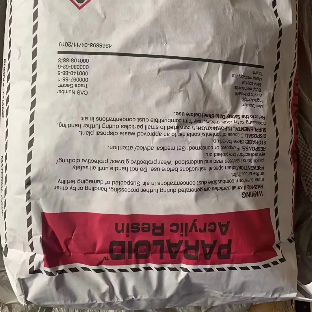 Paraloid B 66 White Powder Form Solid Acrylic Resin for Coating and Concrete Sealer