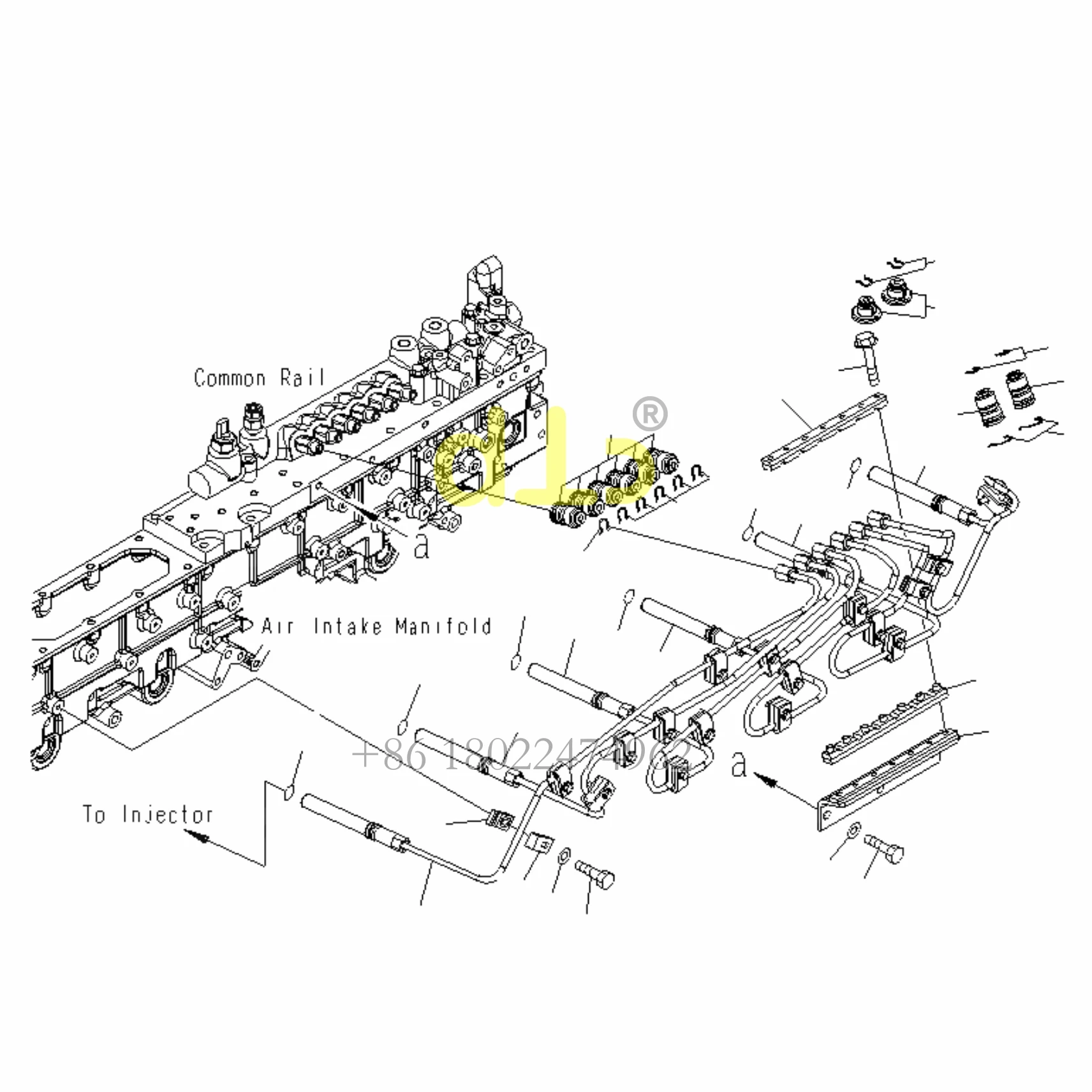 6217-71-5761 Clamp for Komatsu Fuel Supply System