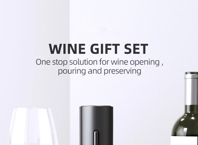 Customizable 4 PCS Price Bottle Cork Screw Wine Opener Set Automatic Electric Wine Opener USB Sustainable Red Wine