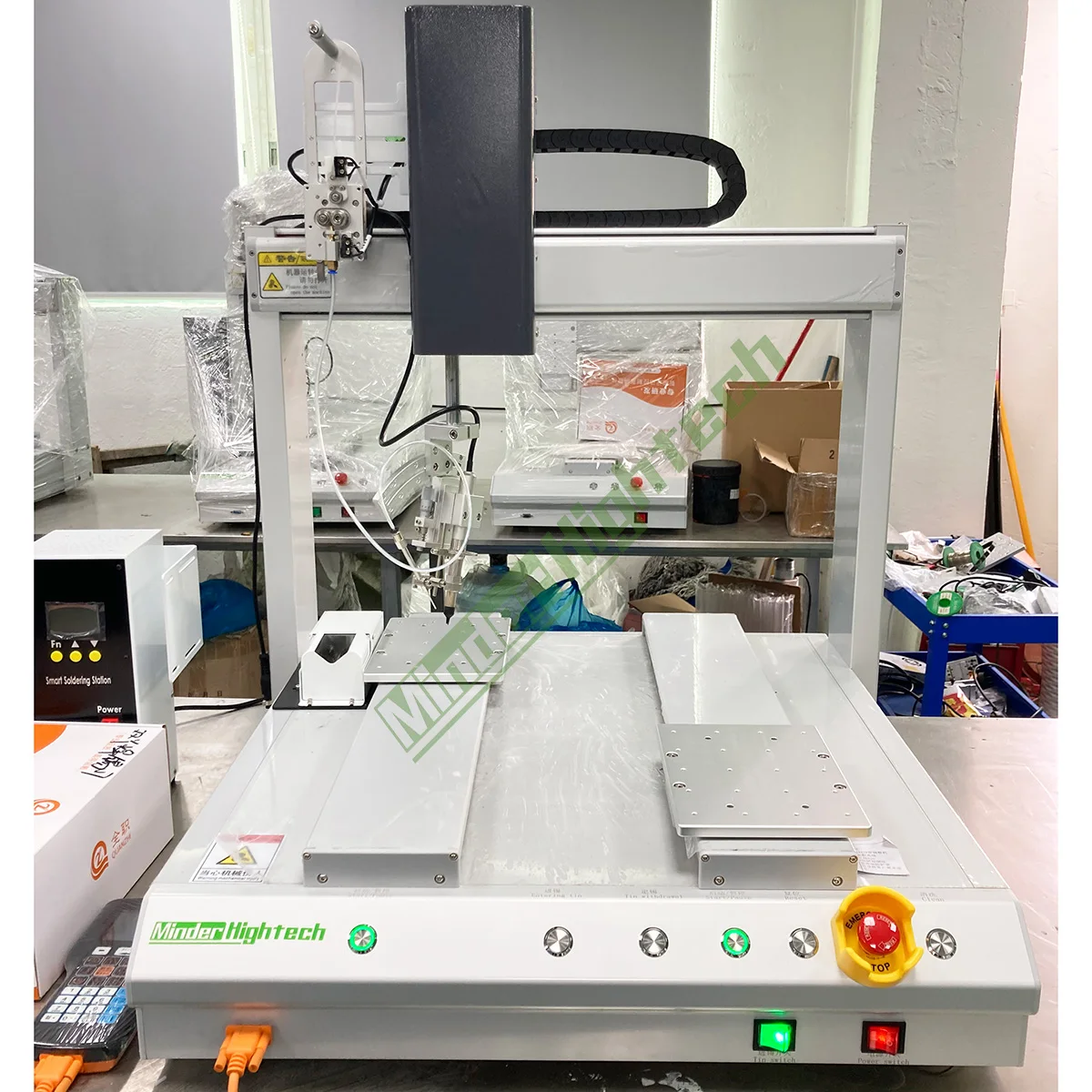 MD-DD-T53311R Desktop 4 Axis Single Head Dual Platform Automatic Soldering Machine